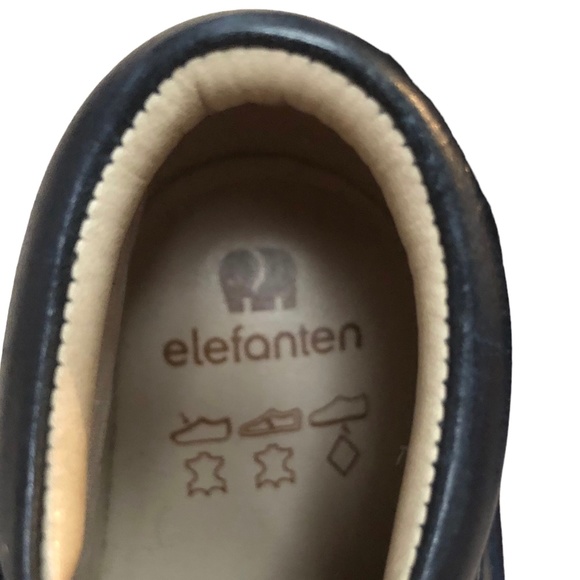 Elefanten Blue Leather Baby Hightop Shoes 17 / US 3 - Picture 7 of 8